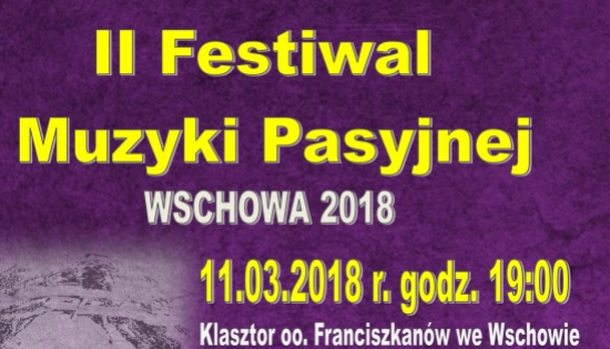 II Festiwal Muzyki Pasyjnej plakat muzyki pasyjnej