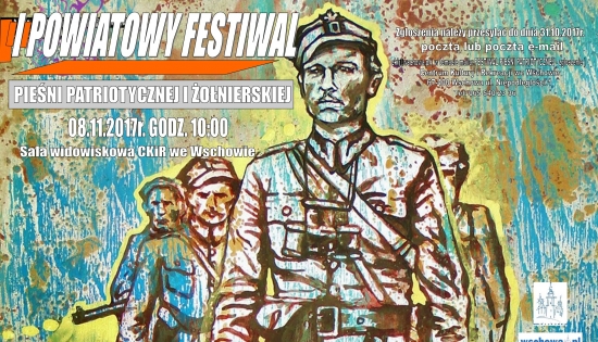 plakat z grafiką żołnierzy