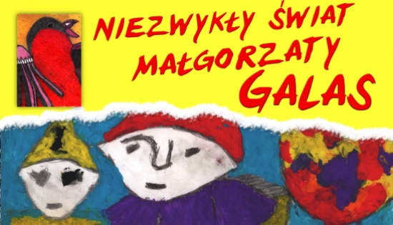 plakat z pracą plastyczną przedstawiającą trzy postacie