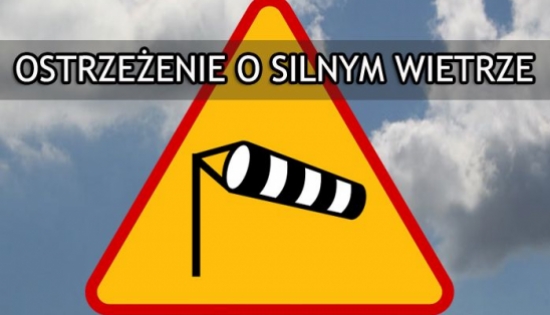 znak ostrzegający o silnym wietrze