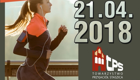 plakat z biegnącą kobietą