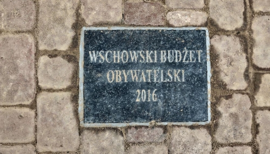 napis na kostce Wschowski Budżet Obywatelski 2016