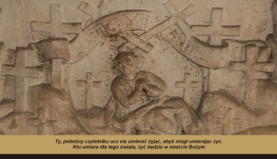 plakat na zaduszki zdjęcie fragmentu epitafium