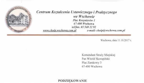 podziekowanie