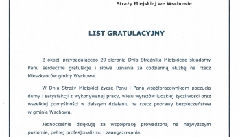 list gratulacyjny