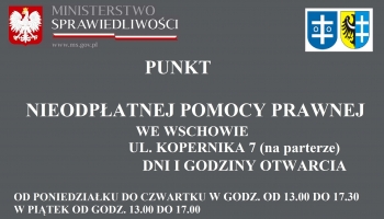 plakat z informacją tekstową