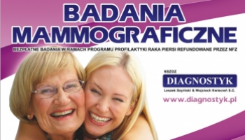 plakat informacyjny z dwoma uśmiechniętymi kobietami