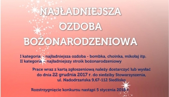 plakat informacyjny z grafiką zimową