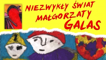 plakat z pracą plastyczną przedstawiającą trzy postacie