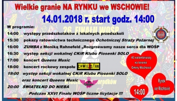 plakat informacyjny z logo WOŚP