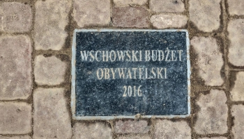 napis na kostce Wschowski Budżet Obywatelski 2016