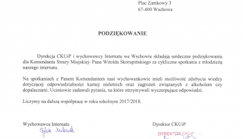 podziekowanie