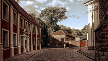 budynek kolegium jezuickiego od strony siedziby muzeum