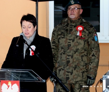 przemawiająca burmistrz